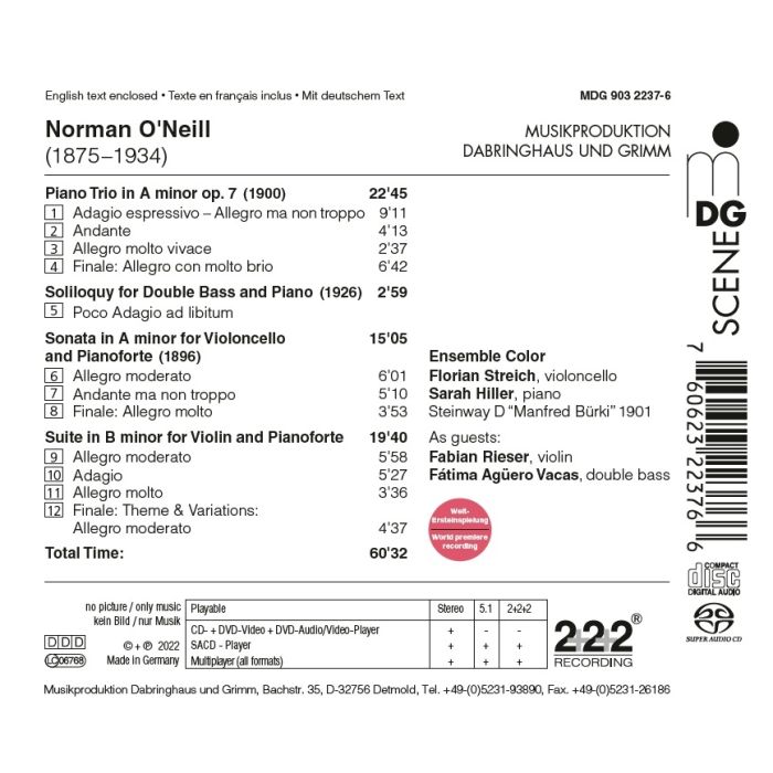 O´Neill: Piano Trio; Soliloquy; Sonata; Suite - slide-1