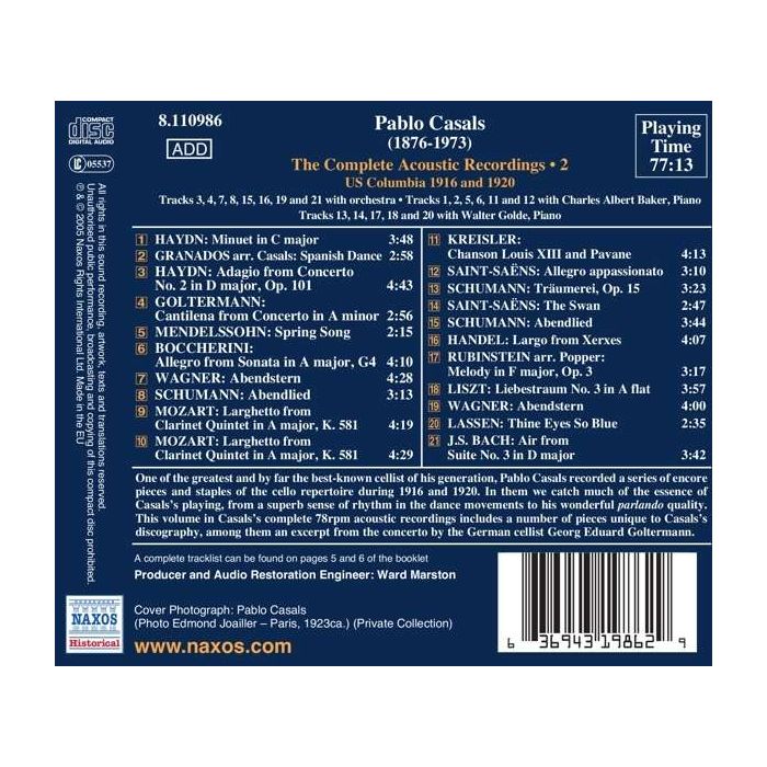 Pablo Casals: Encores and Transcriptions, Vol. 4 - slide-1