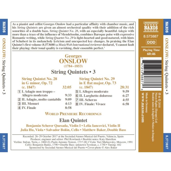 Onslow: String Quintets Vol. 3 - Nos. 28 and 29 - slide-1