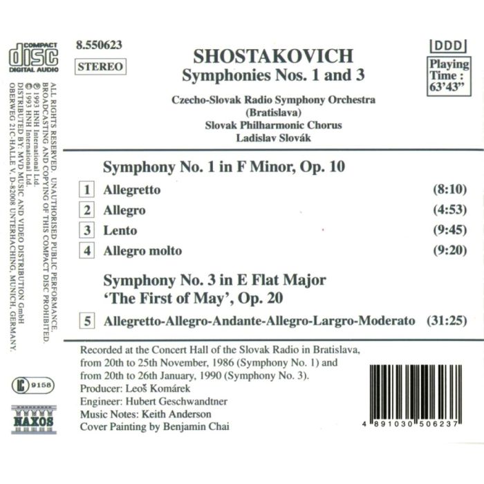 Shostakovich: Symphonies Nos. 1 and 3 - slide-1