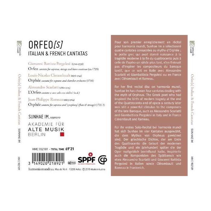 Orfeo[s] - French and Italian Cantatas: Pergolesi, Scarlatti, Rameau, Clerambault - slide-1