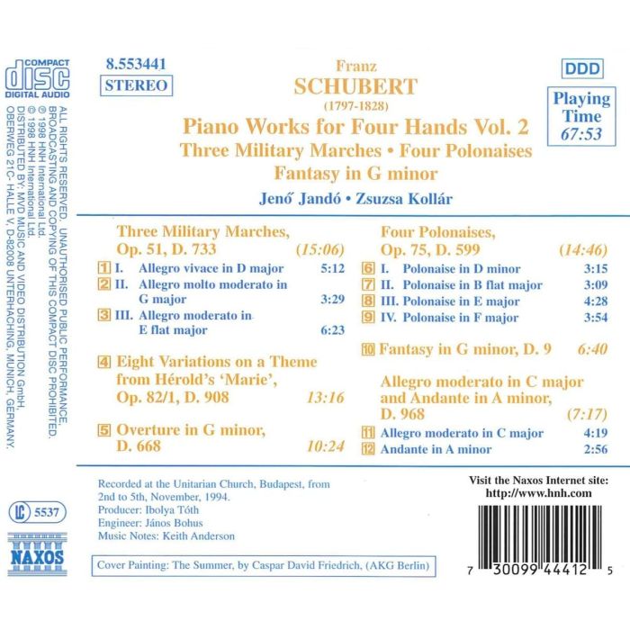 SCHUBERT: Piano Works For Four Hands - slide-1