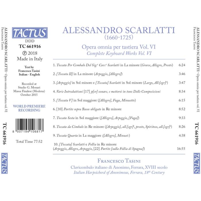 Scarlatti: Complete Keyboard Works vol. 6 - slide-1