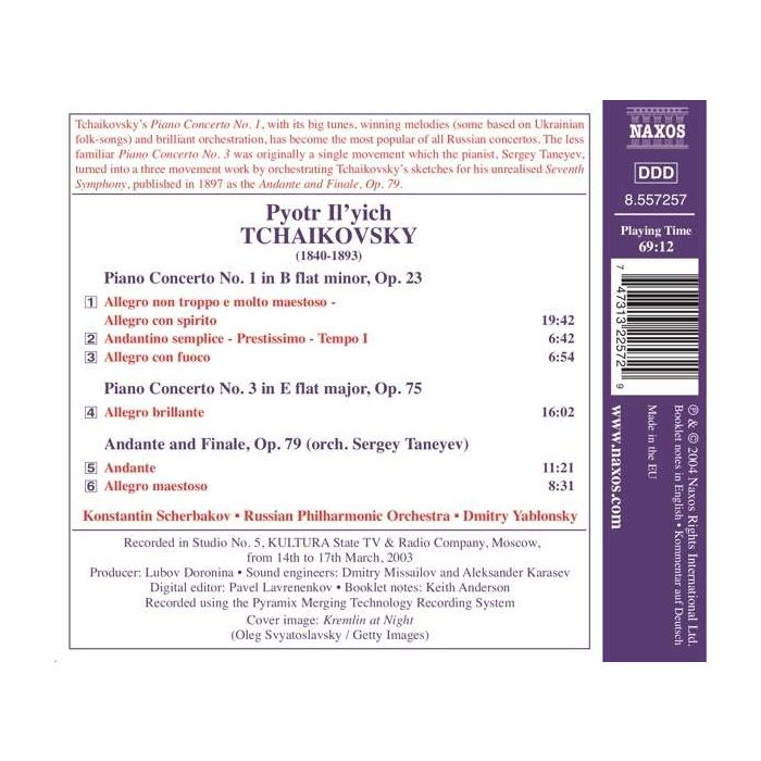 TCHAIKOVSKY: Piano Concertos Nos.1 & 3 - slide-1