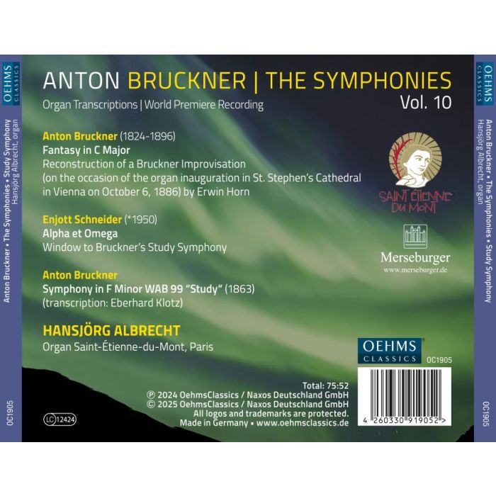 Bruckner: The Symphonies - Organ Transcriptions Vol. 10 - slide-1