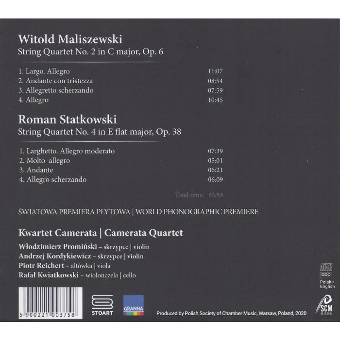 Maliszewski; Statkowski: String Quartets - slide-1