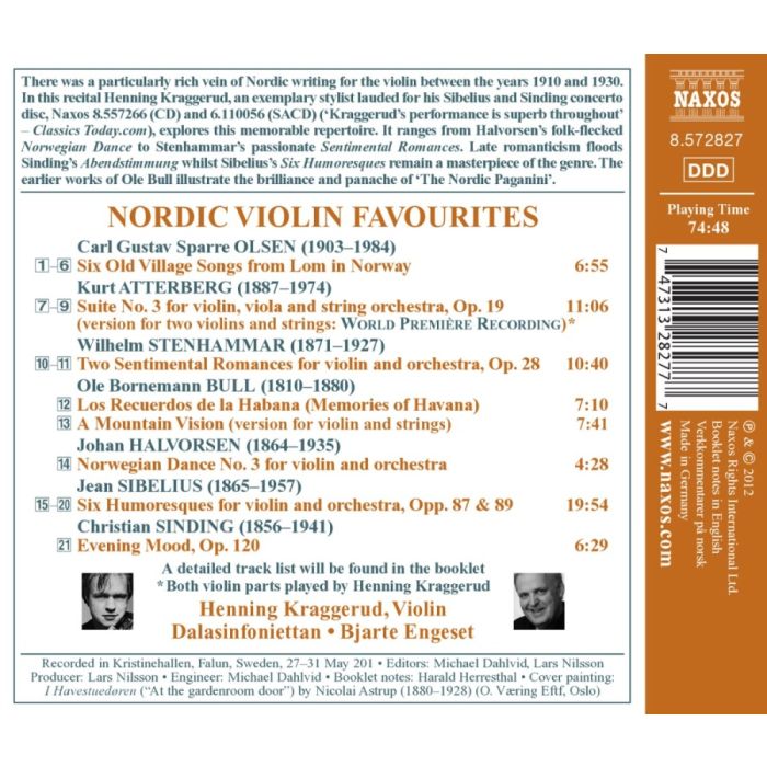 Nordic Violin Favourites - Stenhammar, Atterberg, Sibelius, Bull, Halvorsen, Sinding, Olsen - slide-1