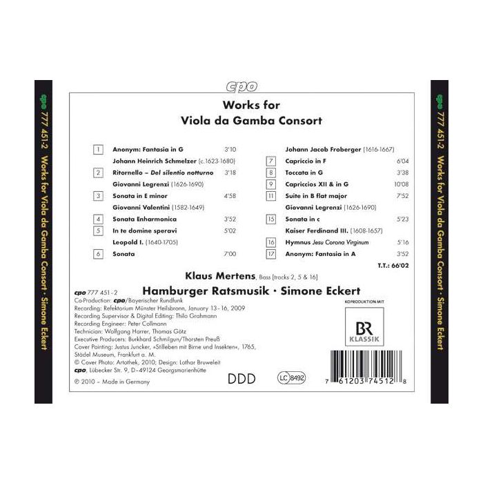 Works for Viola da Gamba Consort 
