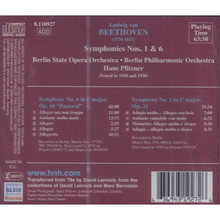 Beethoven: Symphonies Nos.1 & 6 - slide-1