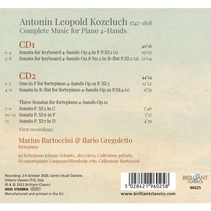 Kozeluch: Complete Music for Piano 4-hands - slide-1
