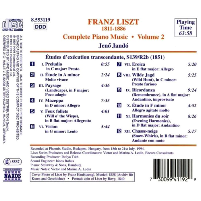 LISZT: Piano Music vol. 2 - slide-1