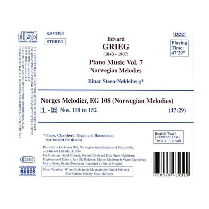 GRIEG: Piano Music vol. 7 - slide-1