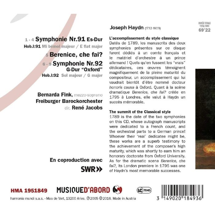 Haydn: Symphonies nos. 91 & 92 Scena di Berenice - slide-1