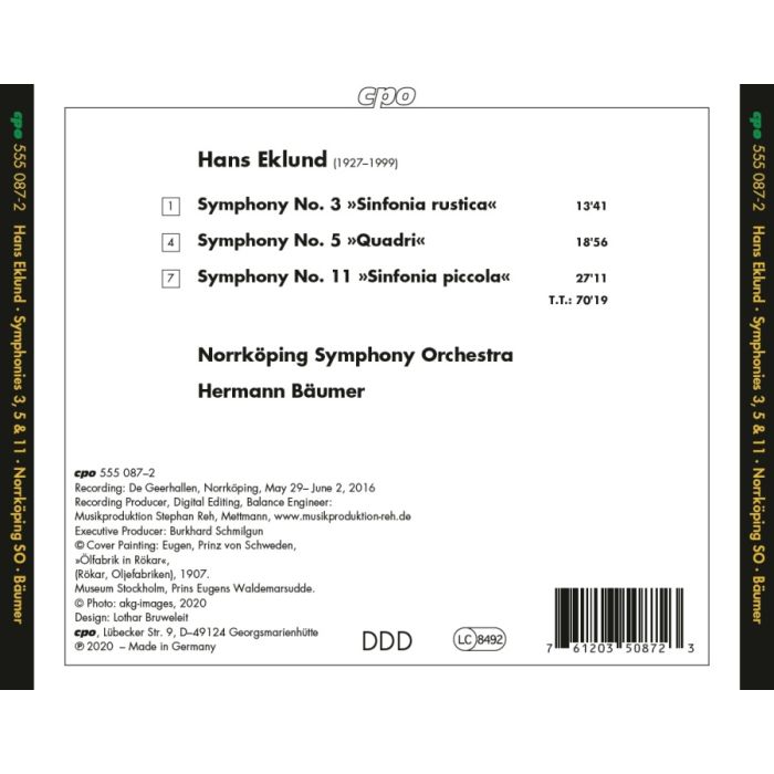 Eklund: Symphonies Nos. 3, 5 & 11 - slide-1
