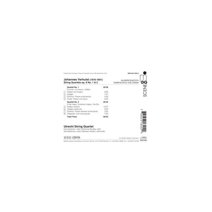 Verhulst: String Quartets op. 6, No. 1 & 2 - slide-1