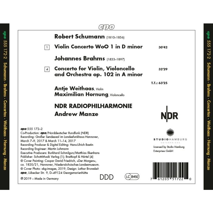 Schumann: Violin Concerto / Brahms: Double Concerto - slide-1