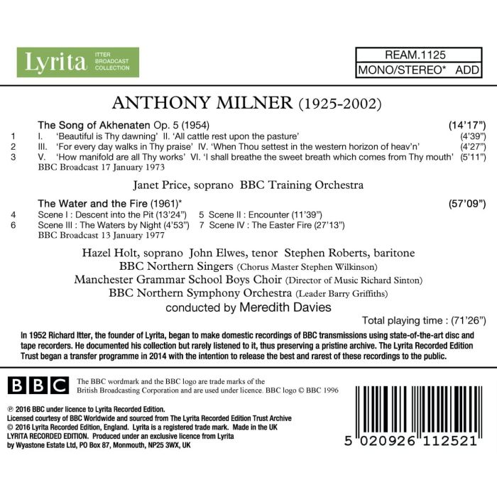 Milner: The Water and the Fire, The Song of Akhenaten - slide-1