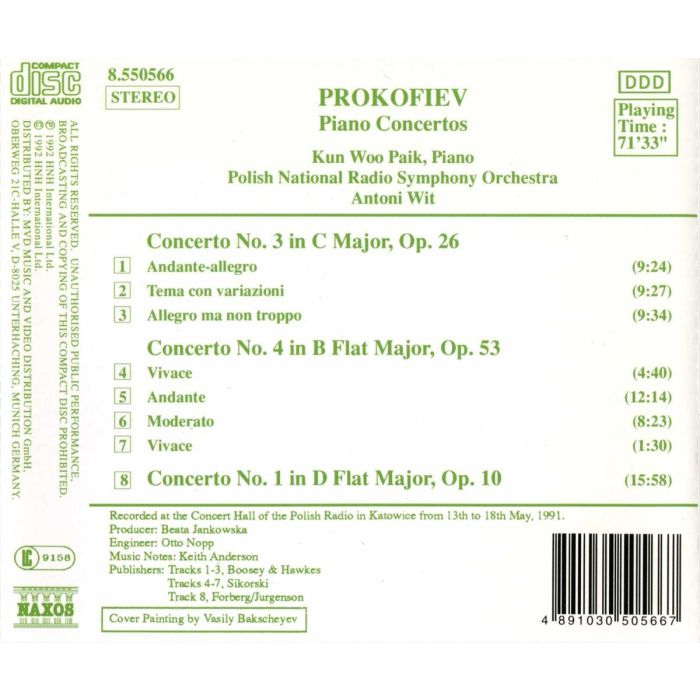 PROKOFIEV: Piano Concertos 1, 3 & 4 - slide-1