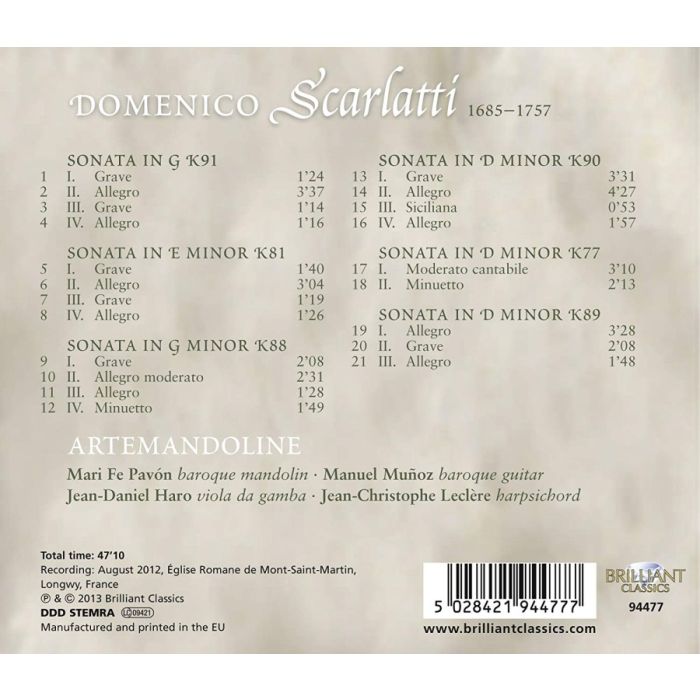 D. Scarlatti: Mandolin Sonatas - slide-1
