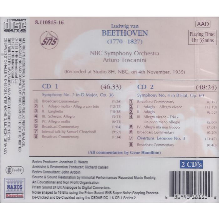 Beethoven: Symphony Nos. 2 & 4 - slide-1