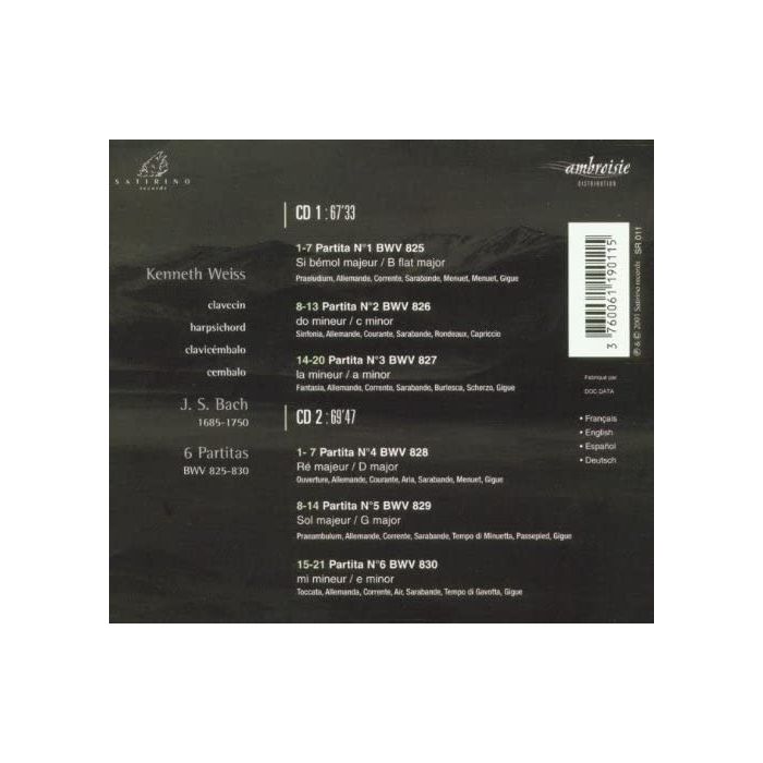 Bach: 6 Partitas BWV 825-830 - slide-1