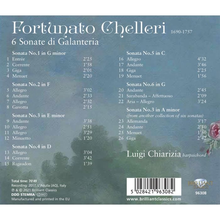 Chelleri: 6 Sonate di Galanteria - slide-1