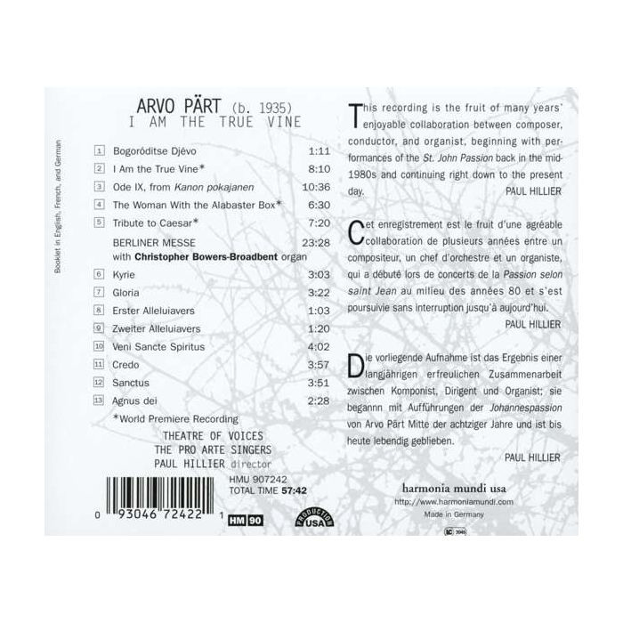 Pärt: I Am the True Vine - slide-1