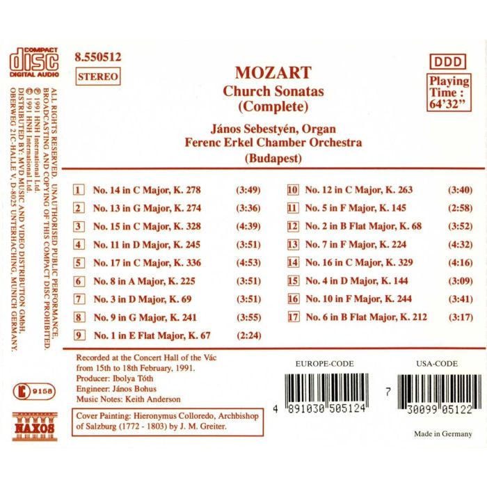 MOZART: Church Sonatas (Complete) - slide-1