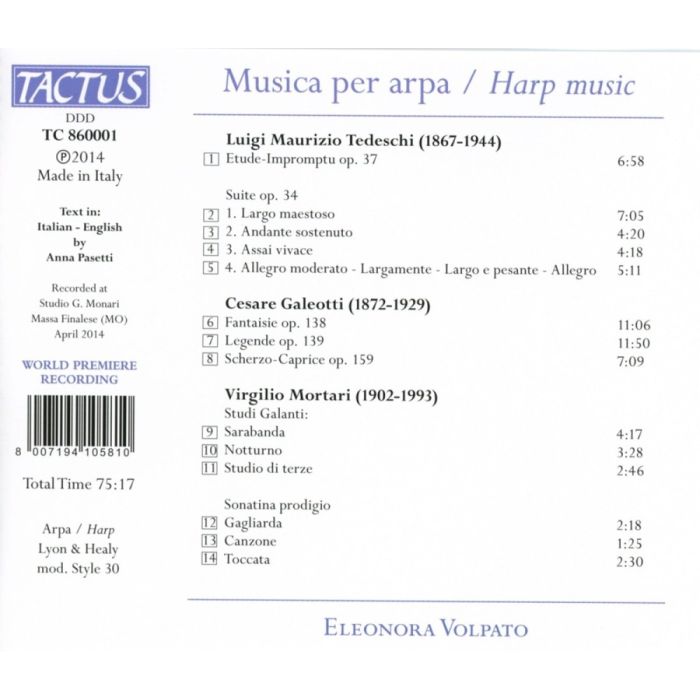 Musica per arpa: Tedeschi, Galeotti, Mortari - slide-1