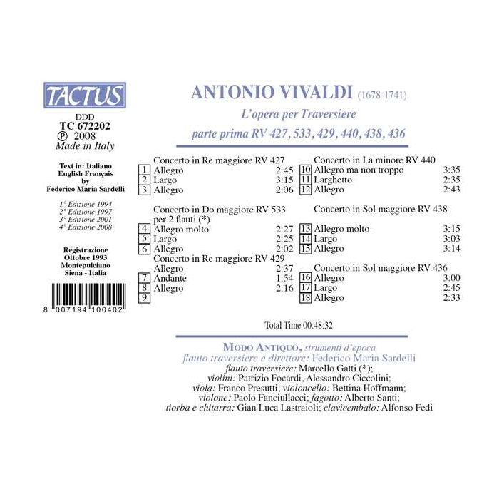 Vivaldi: L'opera per Traversiere Vol.1 - slide-1