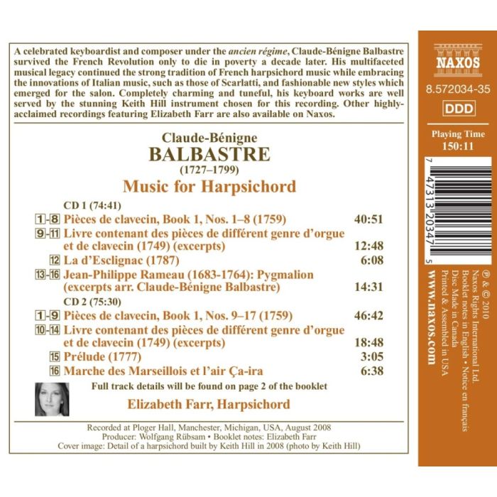 BALBASTRE: Music for harpsichord - slide-1