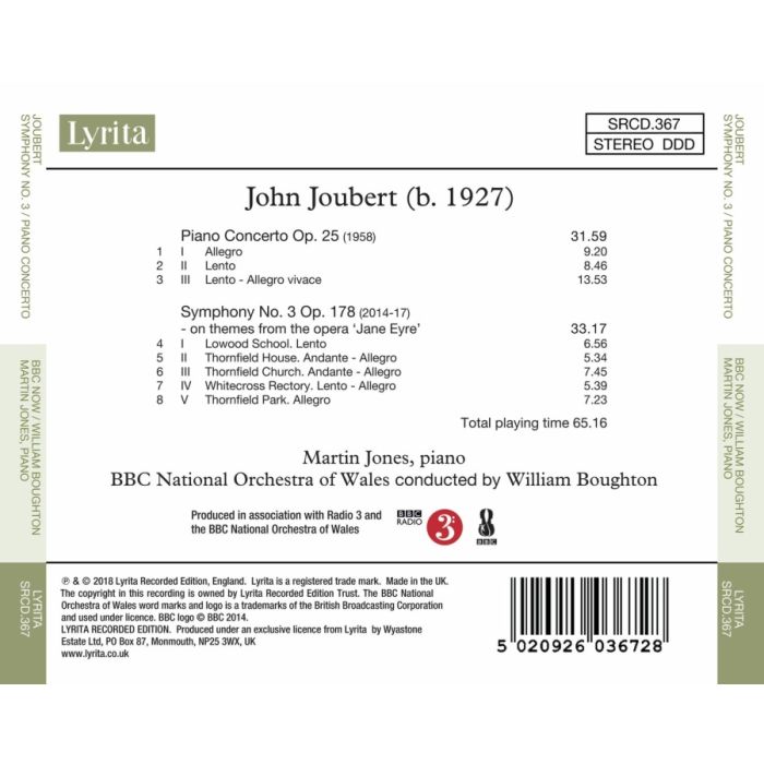 Joubert: Piano Concerto; Symphony No. 3 - slide-1