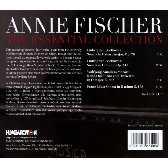 Annie Fischer: The Essential Collection - Beethoven; Mozart; Liszt - slide-1
