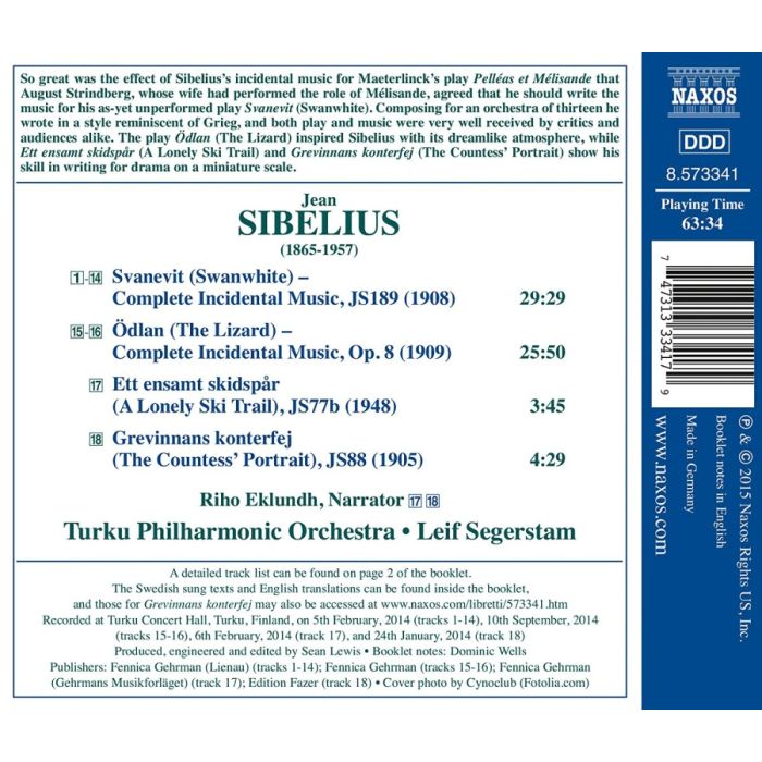 Sibelius: Orchestral Works Vol. 5 - Swanwhite The Lizard … - slide-1