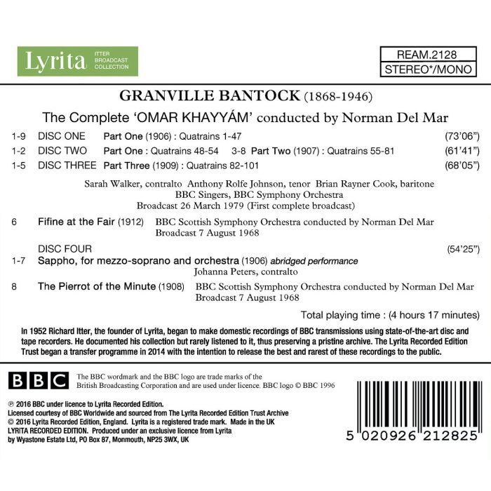 Bantock: The Complete Omar Khayyam - slide-1