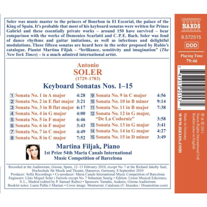 Soler: Keyboard Sonatas Nos. 1-15 - slide-1