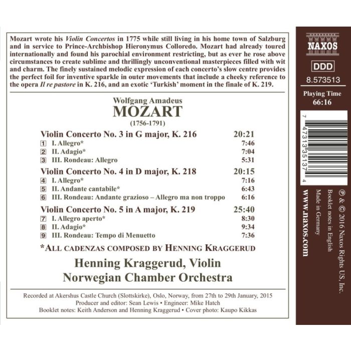 Mozart: Violin Concertos Nos. 3, 4 and 5 - slide-1