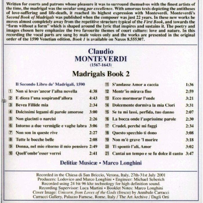 MONTEVERDI: Madrigals, Book 2 - slide-1