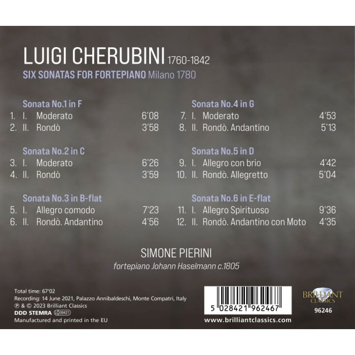 Cherubini: Six Sonatas for Fortepiano - slide-1