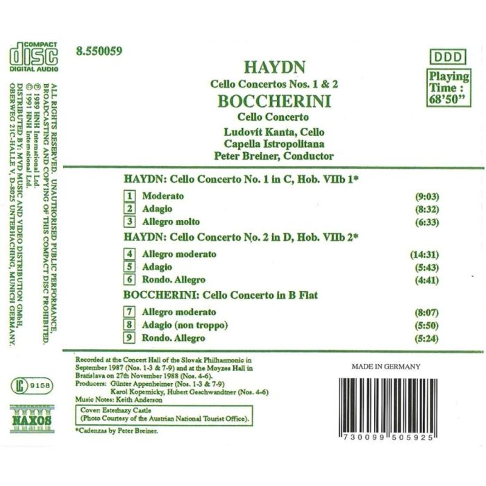 Haydn/Boccherini:  Cello Concerto - slide-1