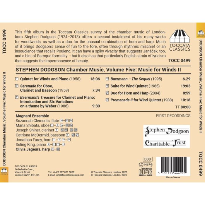 Dodgson: Chamber Music Vol. 5 - slide-1