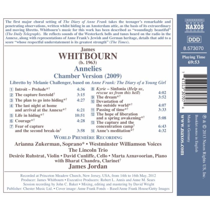 Whitbourn: Whitbourn: Annelies (Chamber Version) - slide-1