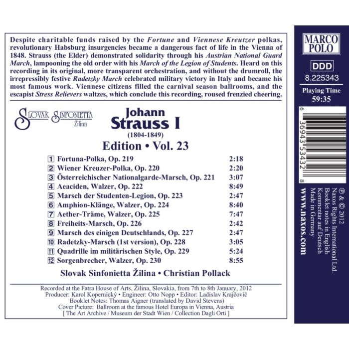 Strauss Johann Edition Vol.23 - polki, walce, marsze - slide-1