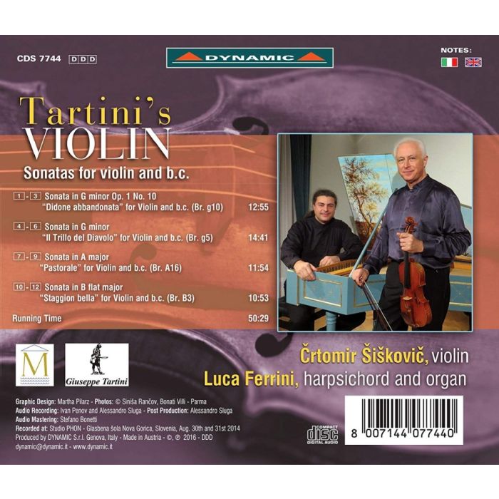 Tartini’s Violin - Tartini: Sonatas for violin and b.c. - slide-1
