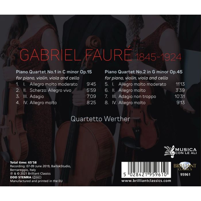 Fauré: Piano Quartets Op. 15 & Op. 45 - slide-1