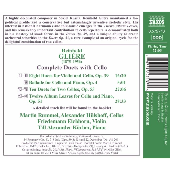 Gliere: Complete Duets with Cello - slide-1
