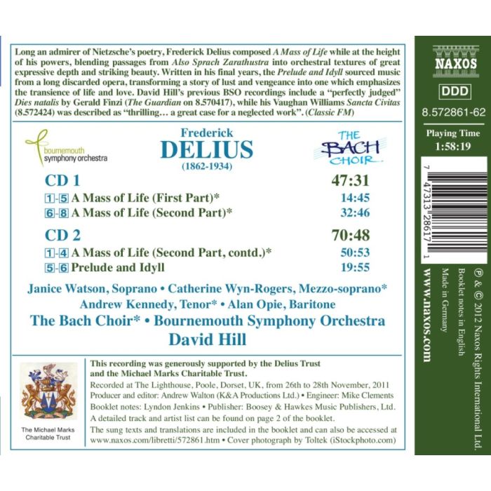 Delius: A Mass of Life, Prelude and Idyll - slide-1
