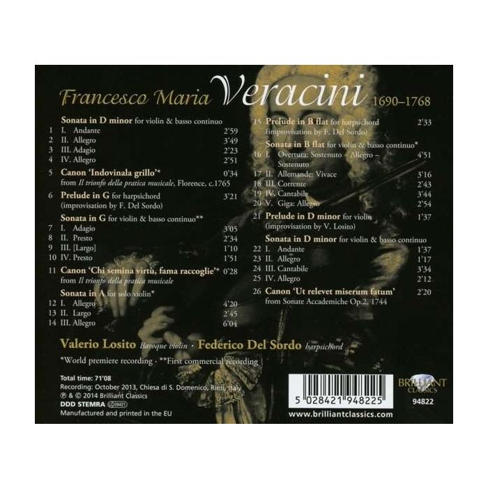 Veracini: Violin Sonatas from Unpublished Manuscripts - slide-1