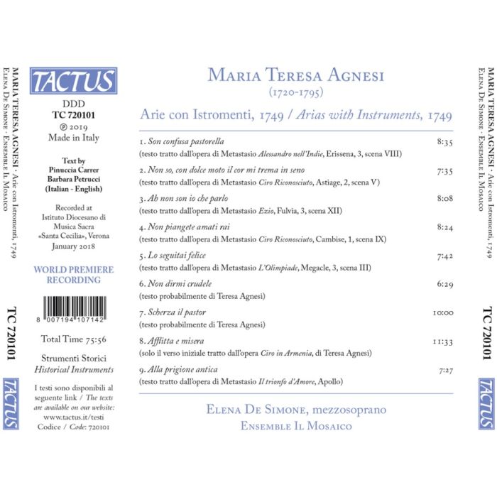 Agnesi: Arias with Instruments, 1749 - slide-1