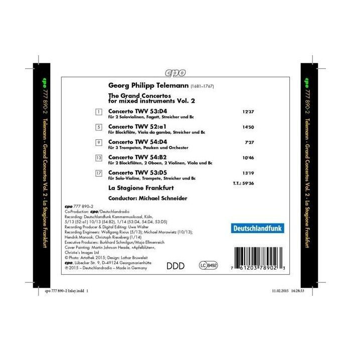 Telemann: The Grand Concertos for mixed instruments Vol. 2 - slide-1